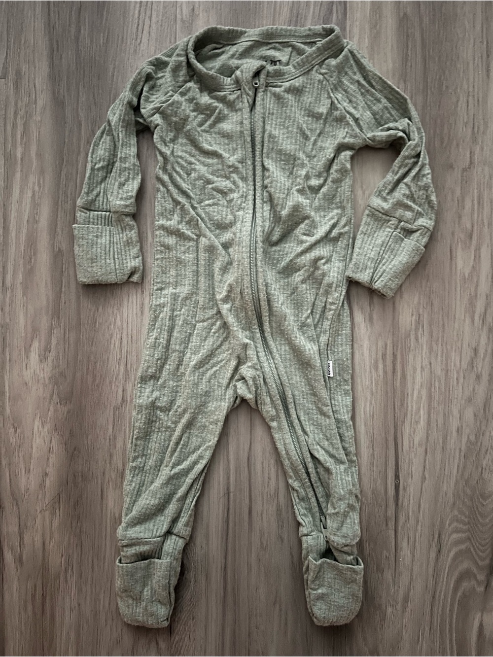 Little sleepies heathered sage newborn zippy